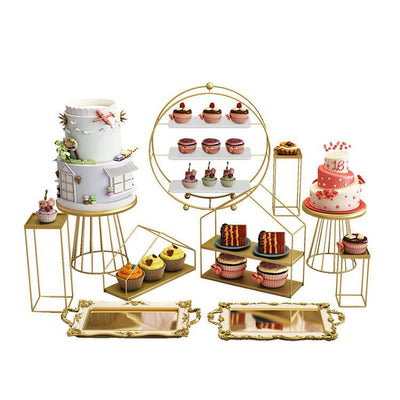 Mocsicka 10Pcs Golden High-end Cake Decorating Tray-Style 2