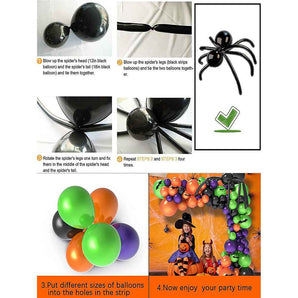 Mocsicka Halloween Black Orange Balloon Arch Set Party Decoration