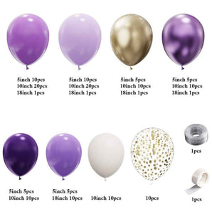 Mocsicka Purple Latex Balloon Arches Set for Baby Shower Party Decoration