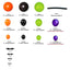 Mocsicka Halloween Black Orange Balloon Arch Set Party Decoration