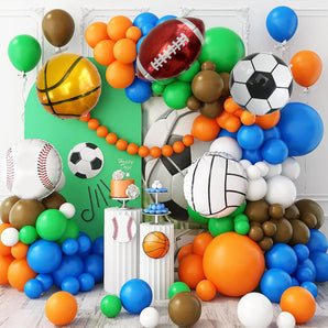 Mocsicka 115 Pcs Sports Basketball Foil Balloon Arch Kit