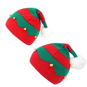 Mocsicka Party ChristmasBell Knit Beanie  Christmas Decor