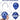 Mocsicka Navy Blue Space Astronaut Theme Balloon Arch Set Party Decoration