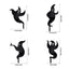 Mocsicka Halloween Horror Acrylic Outdoor Courtyard Decoration 4-piece Set
