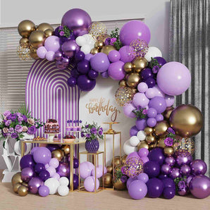 Mocsicka Purple Latex Balloon Arches Set for Baby Shower Party Decoration