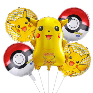 Mocsicka Pok3mon Pikachu Foil Balloon Accessories- Giant 5Pcs