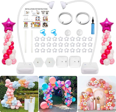 Mocsicka 8ft Free Bend Party Decoration Balloon Arch Stand Set