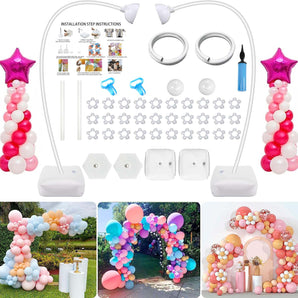 Mocsicka 8ft Free Bend Party Decoration Balloon Arch Stand Set