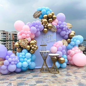 Mocsicka 180pcs Outdoor Golden Leaf Latex Balloon Arches Set Party Decoration