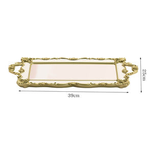 Mocsicka High-end Golden Exquisite Resin Cake Decorating Tray-Style 2