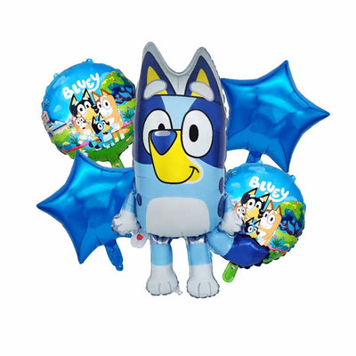 Mocsicka Bluey Foil Balloon Accessories- Giant 5Pcs