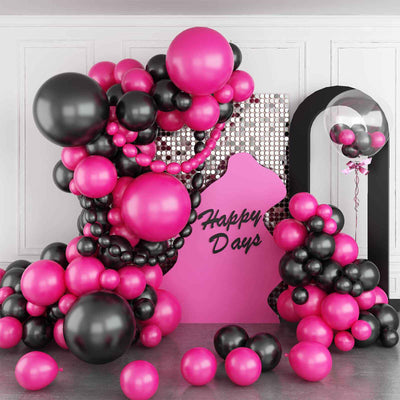 Mocsicka Black Rose Red Balloon Arch Set for Party Decoration