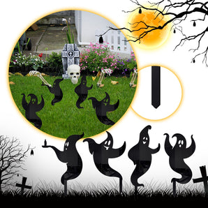Mocsicka Halloween Horror Acrylic Outdoor Courtyard Decoration 4-piece Set