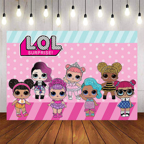 Mocsicka LOL Surprise Background Happy Birthday Party Backdrops-Mocsicka Party