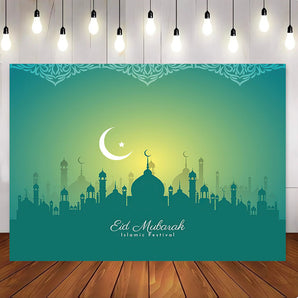 Mocsicka Eid Mubarak Islamic Festival Party Decoration Backdrop