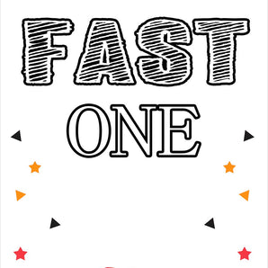 Mocsicka Fast One Racing Car Theme birthday Party Double-printed Arch Cover Backdrop