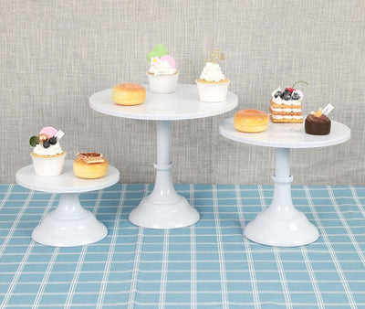 Mocsicka 3Pcs Birthday Party Tall Cake Stand Decoration Accessories