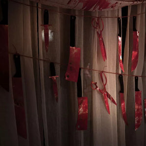 Mocsicka Halloween Bloody Weapon Banner Party Decoration