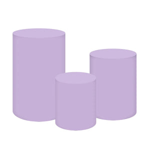 Mocsicka Light Purple Cotton Fabric 3pcs Cylinder Cover