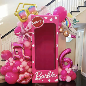 Flash Sale Mocsicka Aluminum Party Decoration Arch Stand and Cover for Barbie Theme Party