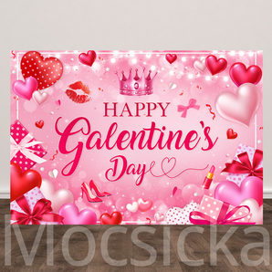 Mocsicka 'Glam Galentine Glow' Backdrop for Galentine's Day