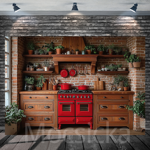 Mocsicka Christmas Kitchen Backdrop for Christmas Decorations