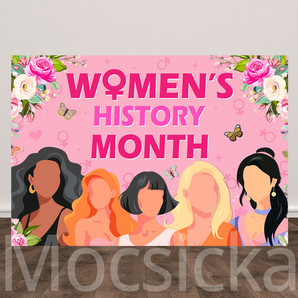 Mocsicka 'Her Story Bloom' Backdrop for Women's History Month