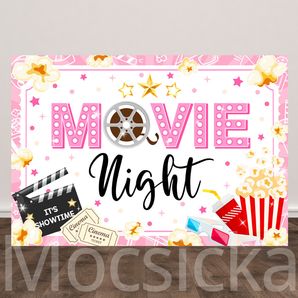 Mocsicka Pink- Movie Night Backdrop For Home Cinema Parties