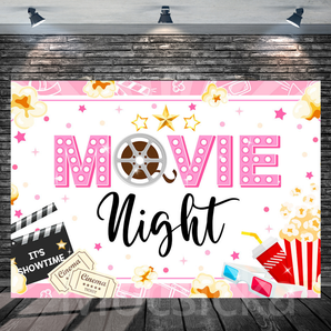 Mocsicka Pink- Movie Night Backdrop For Home Cinema Parties