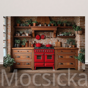 Mocsicka Christmas Kitchen Backdrop for Christmas Decorations