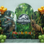 Mocsicka Boy's Birthday Dianosour Double-printed Chiara Cover Backdrop