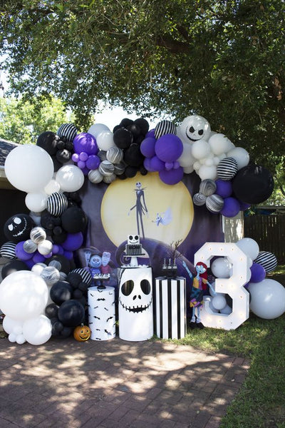 Mocsicka Earl Skeleton Round cover and Cylinder Cover Kit for Halloween Party Decoration