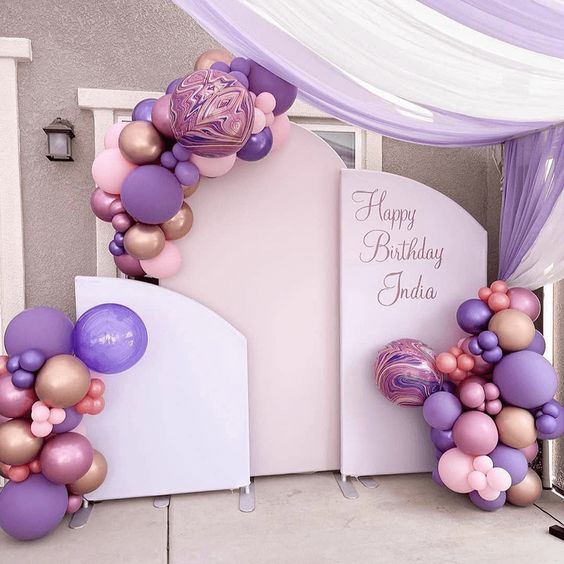 Flash Sale Mocsicka Aluminum Alloy Arch Stand and Double-printed Cover Backdrop for Party Decoration