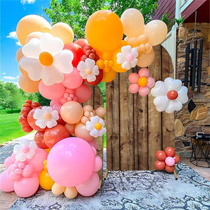 Mocsicka Wooden Baby Shower Birthday Party Double-printed Arch Cover Backdrop