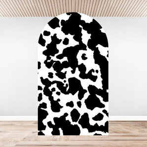 Mocsicka Cow Spots Pattern Double-printed Arch Cover Backdrop