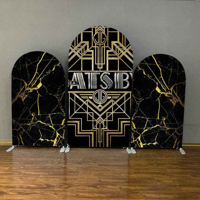 Mocsicka Gatsby Theme Double-printed Chiara Cover Backdrop for Birthday Party-Mocsicka Party