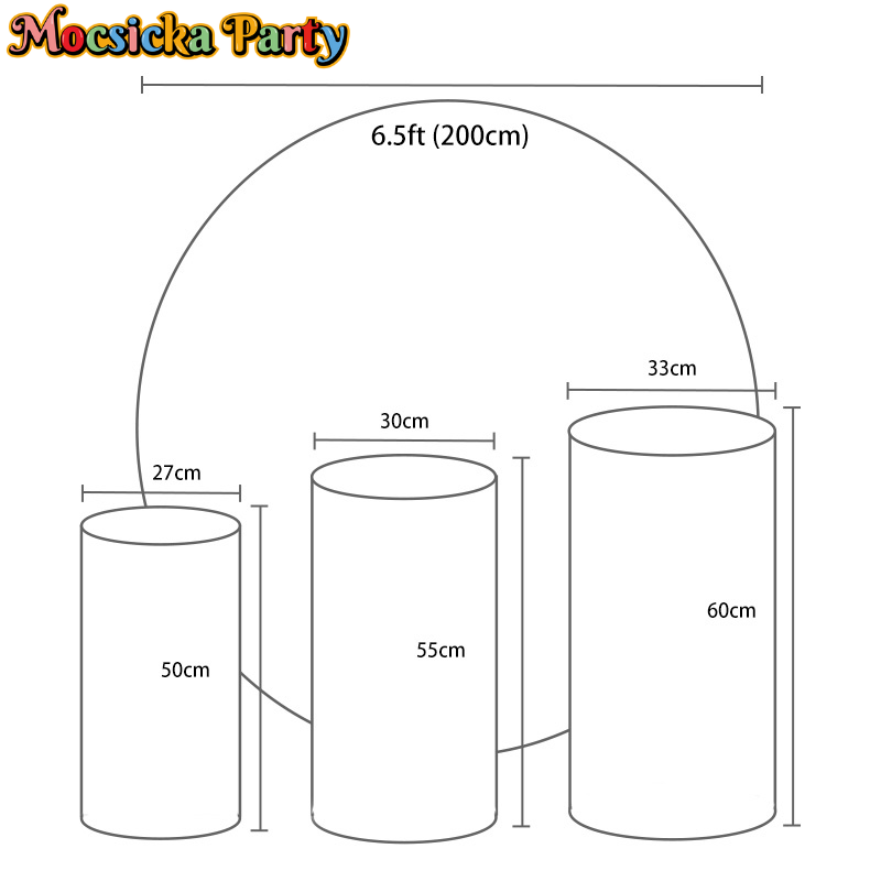 Mocsicka Rainbow Unicorn Happy Birthday Round cover and Cylinder Cover Kit for Party Decoration