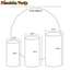 Mocsicka Go to the Moon Happy Birthday Round cover and Cylinder Cover Kit for Party Decoration