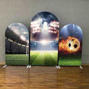 Mocsicka Football Theme Double-printed Chiara Cover Backdrop for Party Decoration-Mocsicka Party