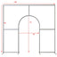 Flash Sale Mocsicka 9x10ft Aluminum Alloy Arch Door Stand and Double-printed Cover Backdrop for Party Decoration-Mocsicka Party