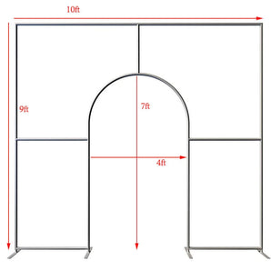 Flash Sale Mocsicka 9x10ft Aluminum Alloy Arch Door Stand and Double-printed Cover Backdrop for Party Decoration-Mocsicka Party