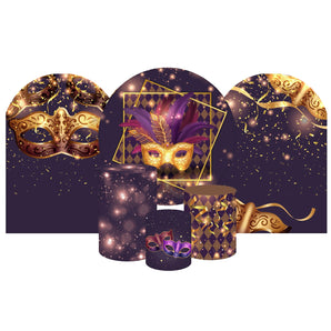 Mocsicka Masquerade Orgy Cotton Fabric 6pcs Party Decoration Covers Kit