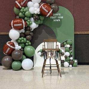 Mocsicka Olive Green American Football Double-printed Arch Cover Backdrop