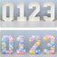 Mocsicka Balloon Number KT Board for Party Decoration