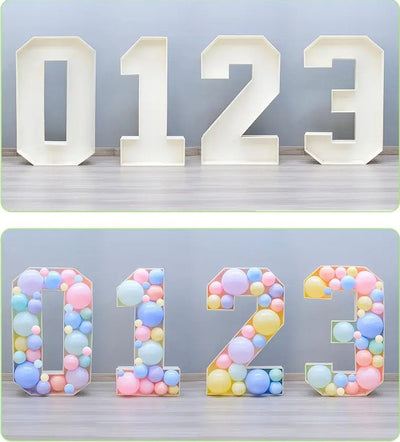 Mocsicka Balloon Number KT Board for Party Decoration