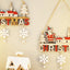 Mocsicka 3Pcs Christmas Wooden Pendant decor Accessories