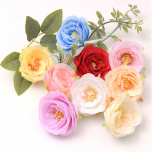 Mocsicka 30pcs 3cm Wedding Decoration Artificial Silk Rose Flower Heads Accessories