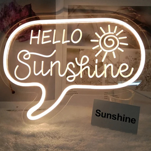 Mocsicka Hello Sunshiine LED Neon Sign for Birthday Party Decoration