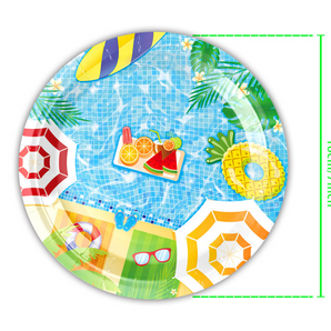 Mocsicka Summer Pool Party Birthday Party Tableware