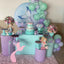 Mocsicka Little Mermaid Happy Birthday Round cover and Cylinder Cover Kit for Party Decoration-Mocsicka Party